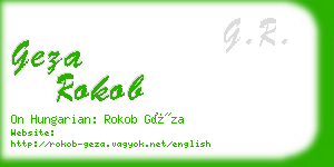 geza rokob business card